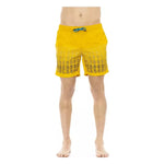 Bikkembergs Yellow Polyester Men Swim Short Bikkembergs Tan
