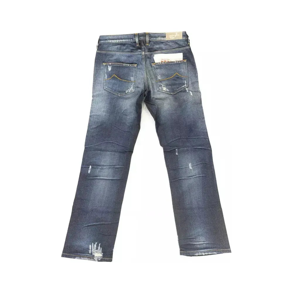 Jacob Cohen Blue Cotton Women Jeans With Pony Skin Label Jacob Cohen Dim Gray
