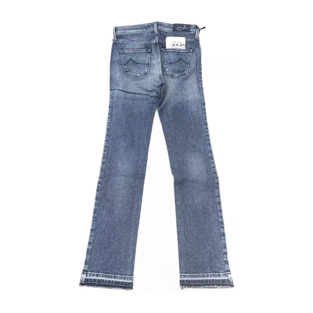 Jacob Cohen Blue Cotton Women Jeans Jacob Cohen Slate Gray