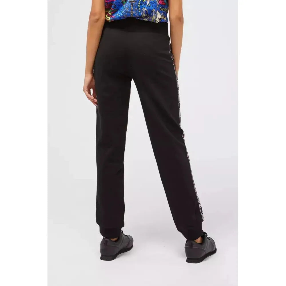 Custo Barcelona Black Cotton Women Sweatpant Custo Barcelona Lavender