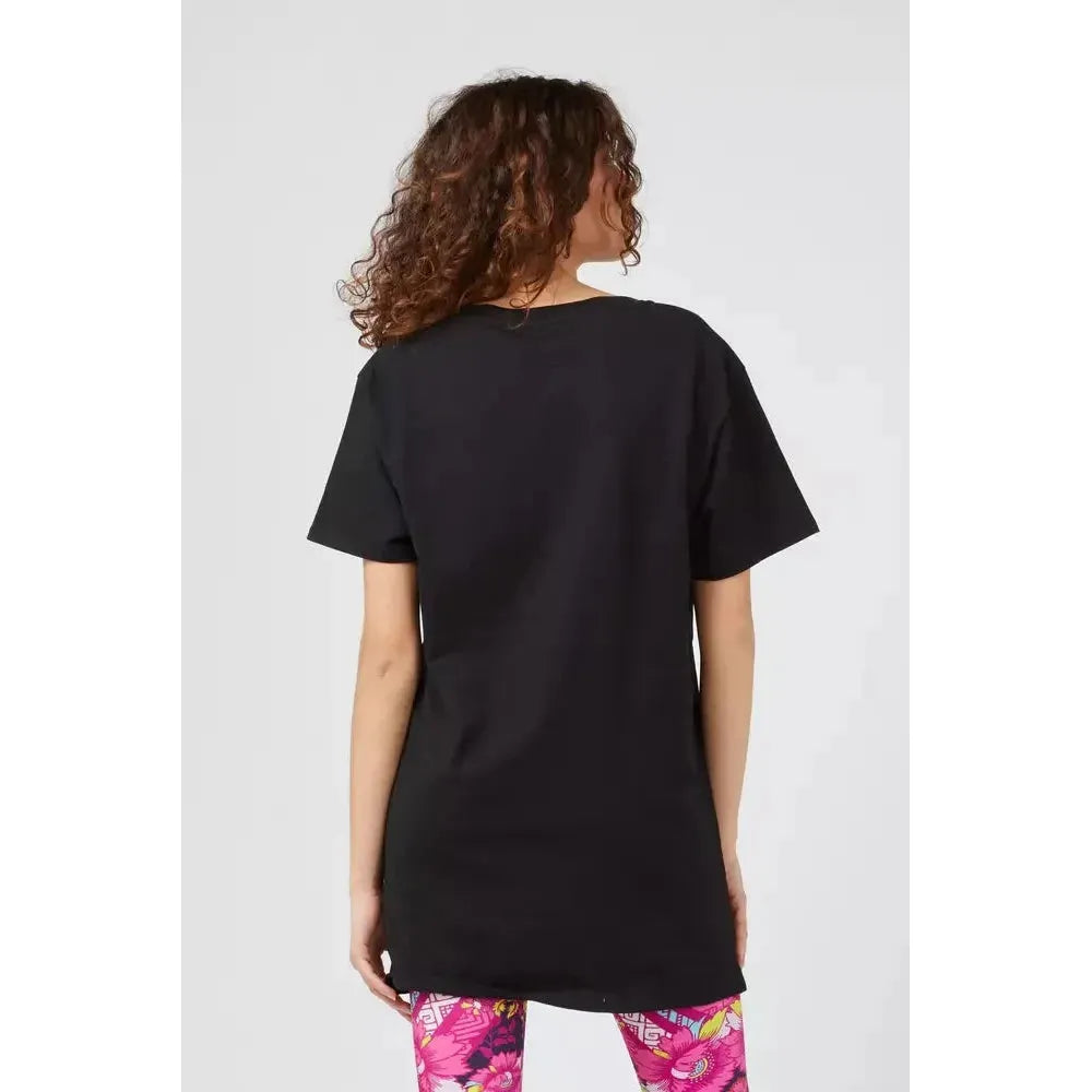 Custo Barcelona Black Cotton Women T-Shirt Custo Barcelona Light Gray