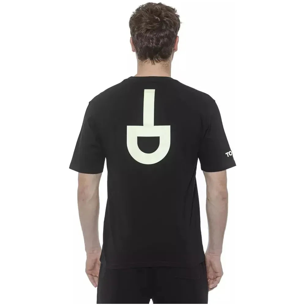 Tond Black Cotton Men's T-Shirt Tond Dark Slate Gray