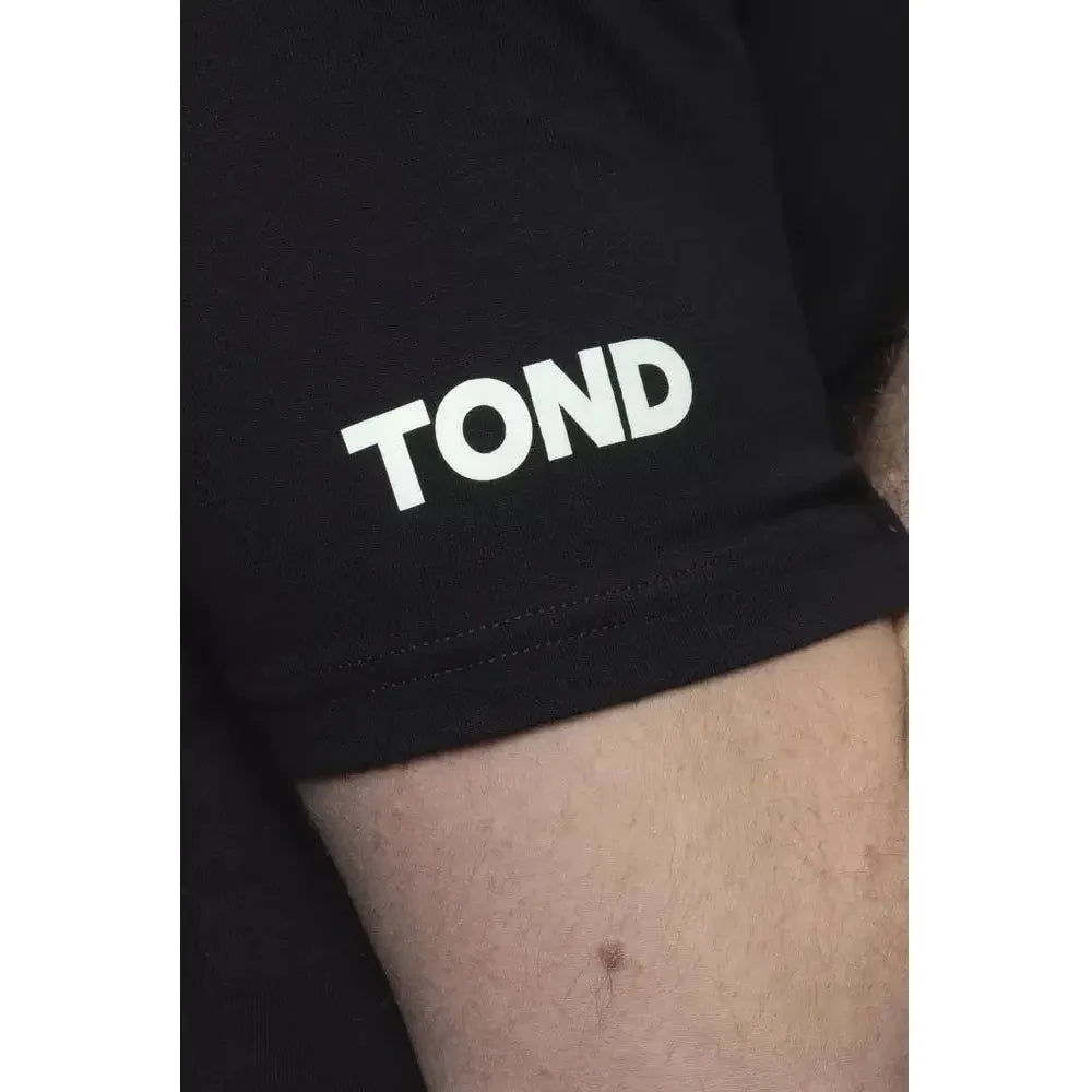 Tond Black Cotton Men's T-Shirt Tond Tan