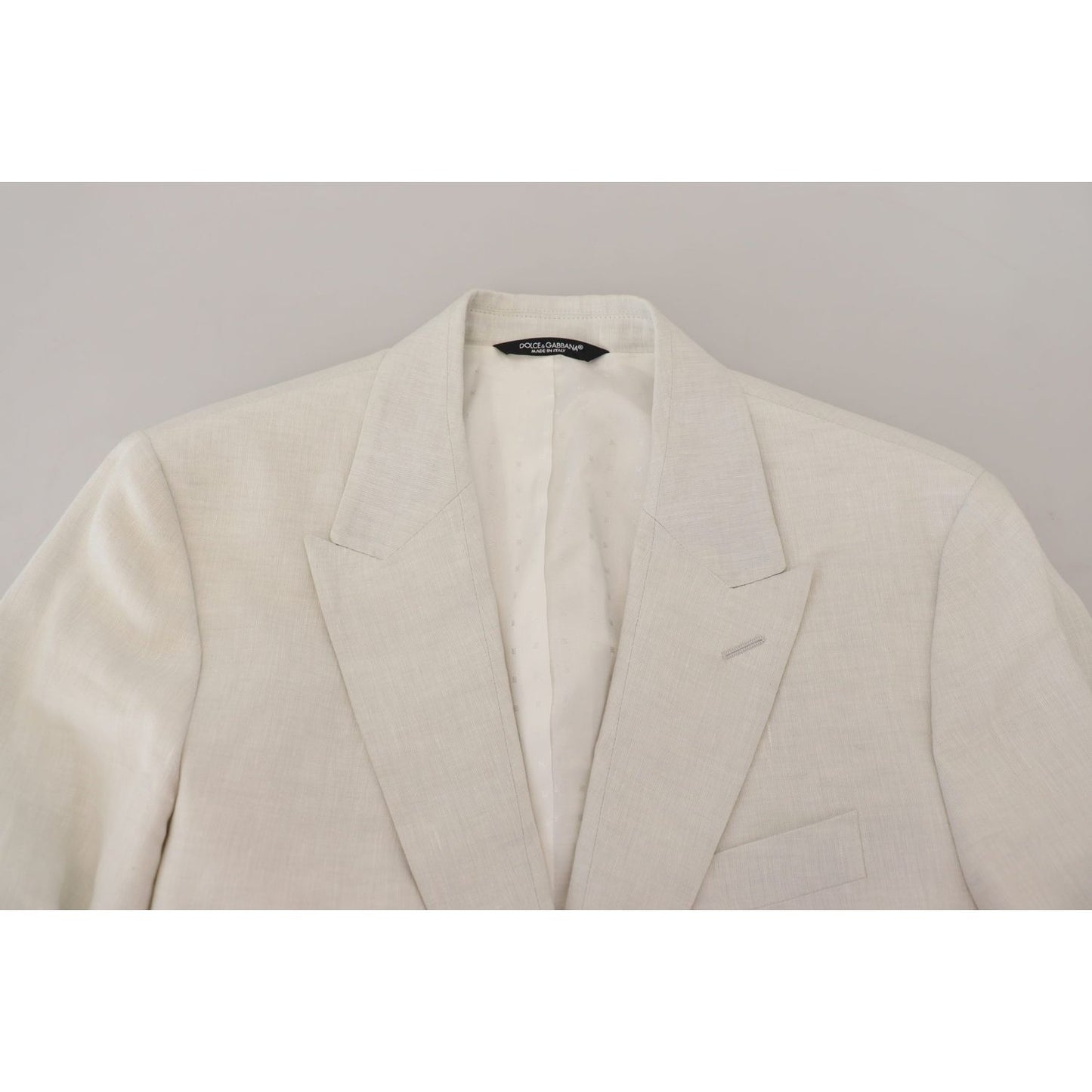 Dolce & Gabbana Elegant White Sicilia Single Breasted Blazer Dolce & Gabbana Gray