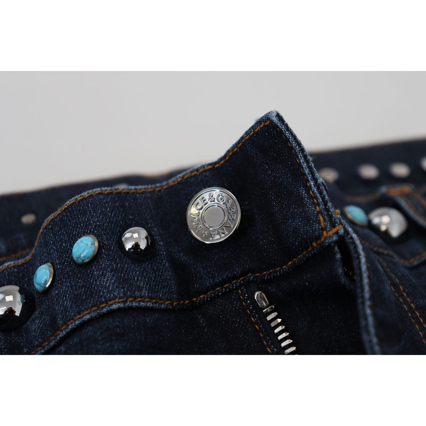 Dolce & Gabbana Studded Opulence Denim Jeans Dolce & Gabbana Black