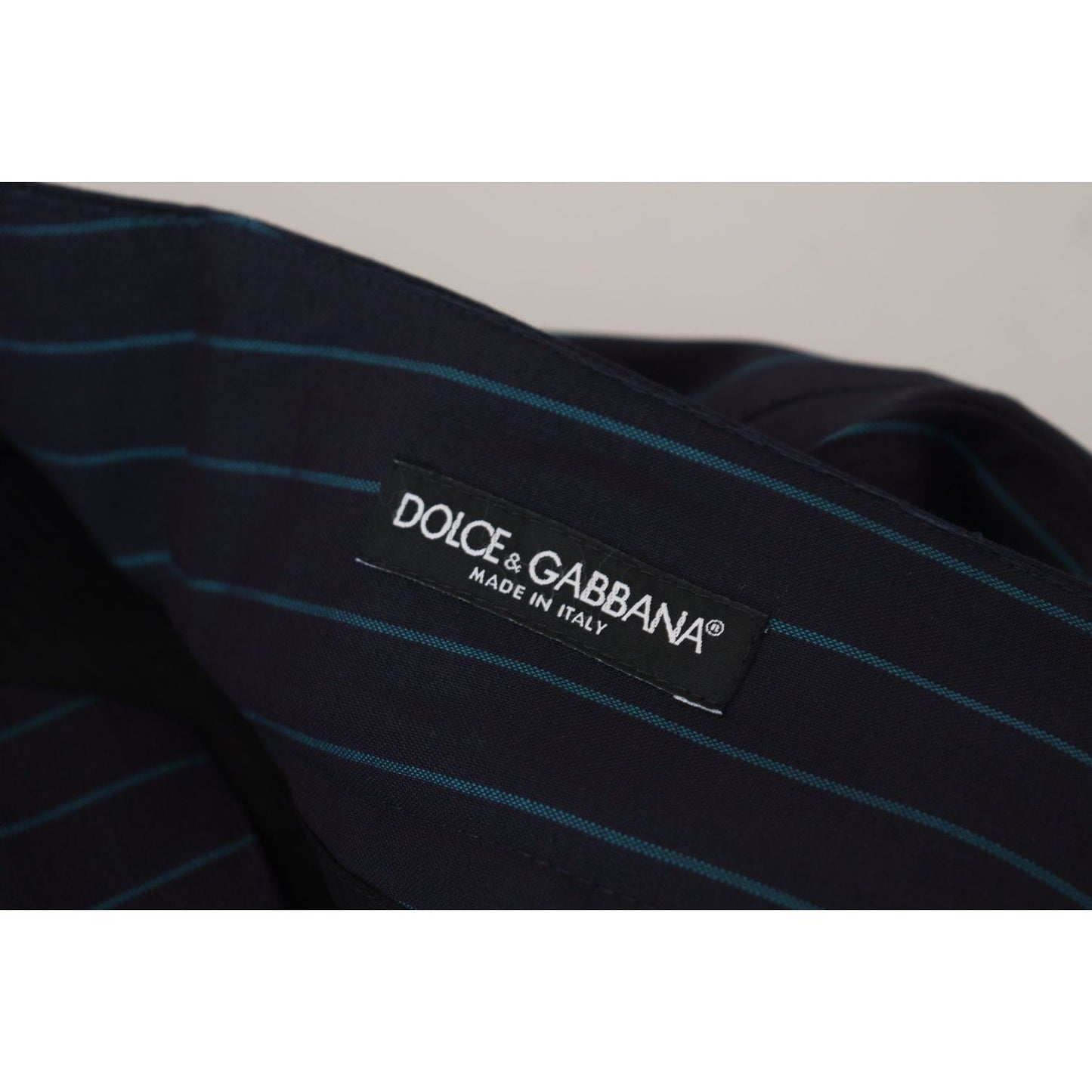 Dolce & Gabbana Elegant Stripe Virgin Wool Trousers Dolce & Gabbana Gray