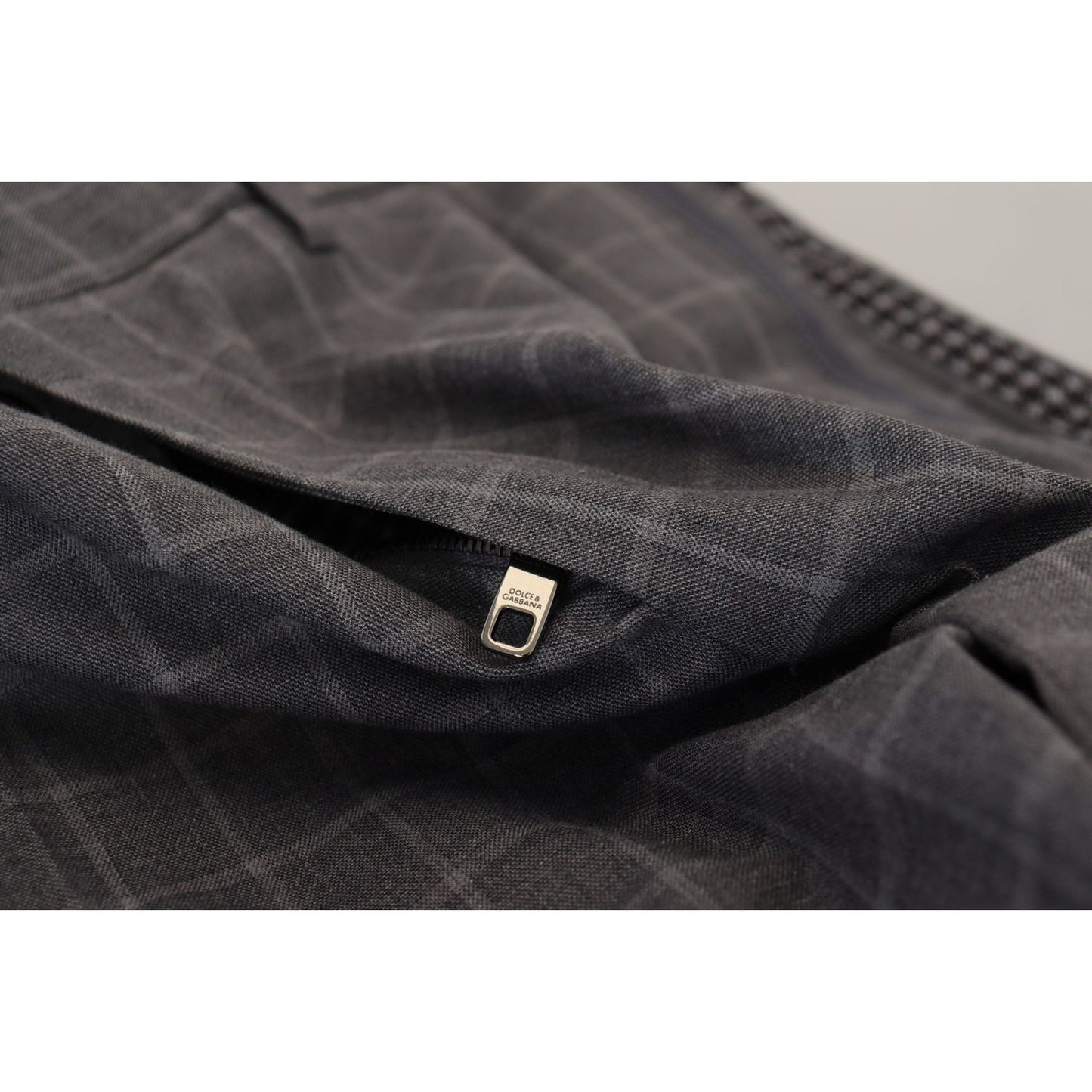 Dolce & Gabbana Elegant Checkered Cotton Pants for Men Dolce & Gabbana Dark Slate Gray