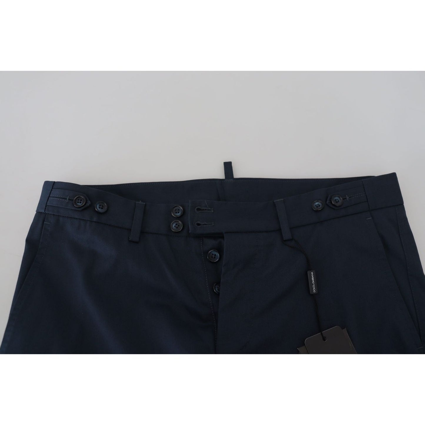 Dolce & Gabbana Elegant Blue Cotton Blend Shorts Dolce & Gabbana Black