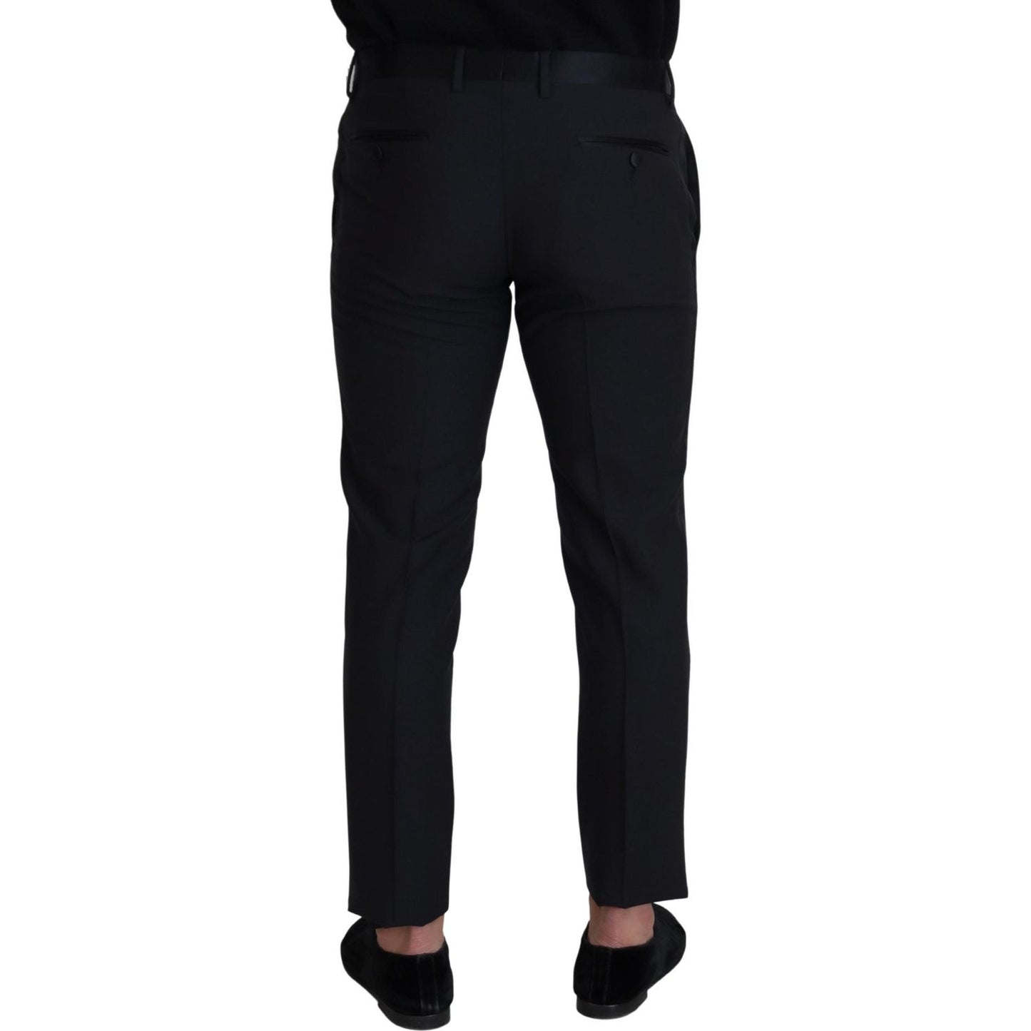 Dolce & Gabbana Elegant Black Wool Blend Trousers Dolce & Gabbana Black