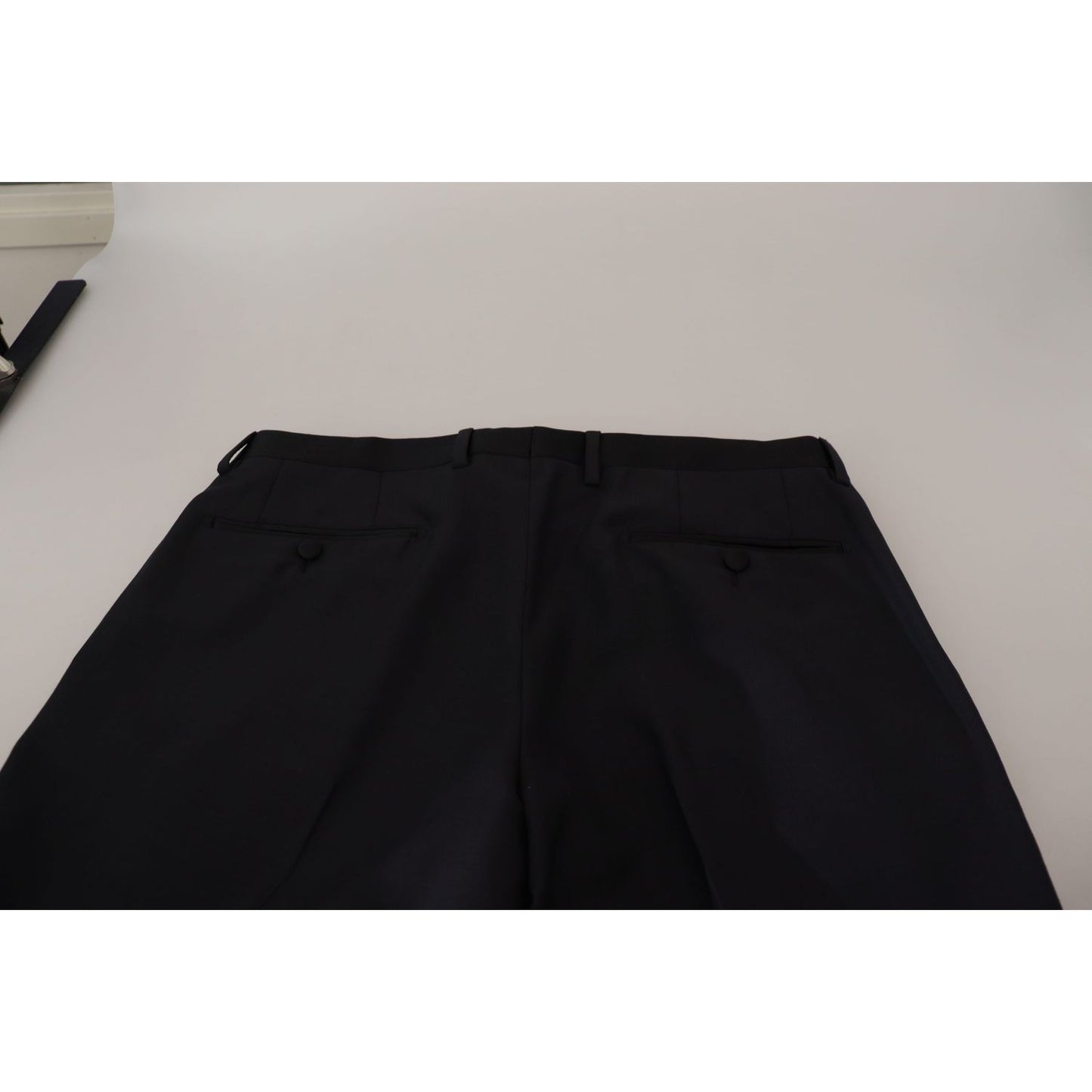 Dolce & Gabbana Elegant Black Wool Blend Trousers Dolce & Gabbana Dark Gray