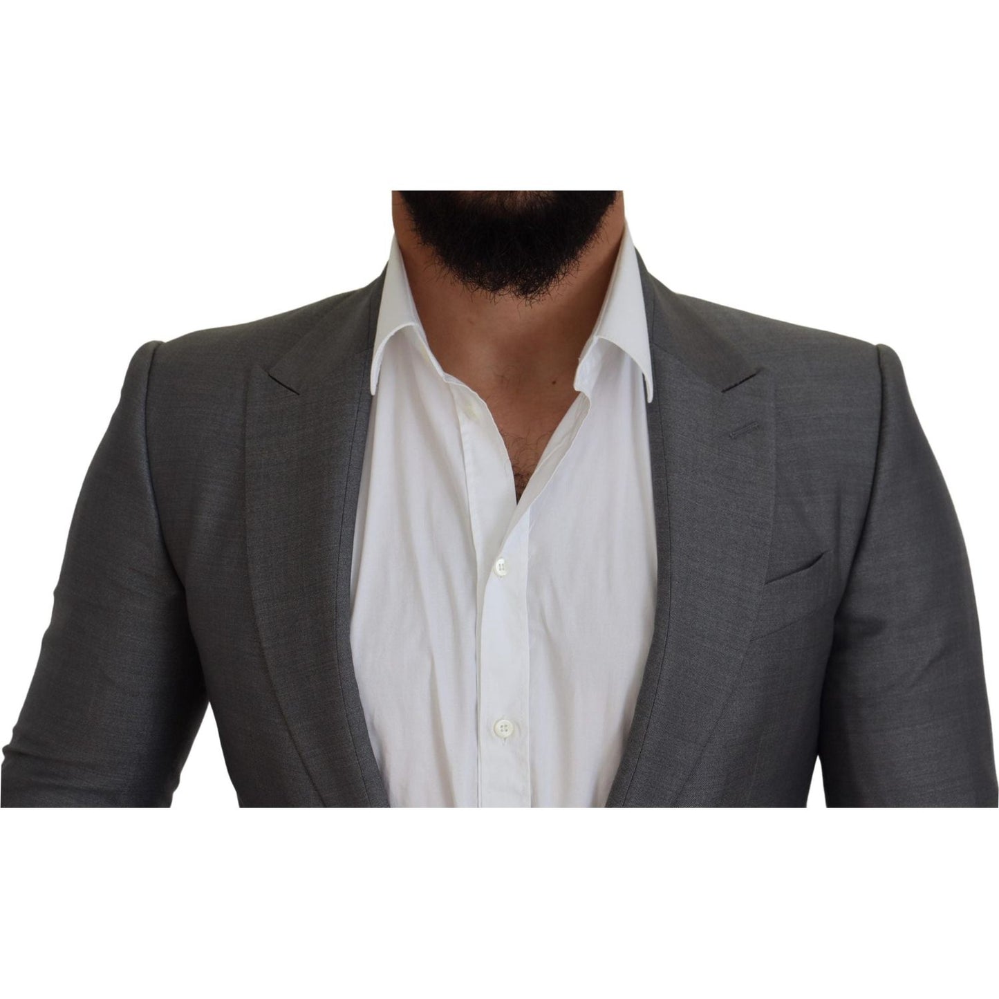 Dolce & Gabbana Elegant Light Gray Sicilia Blazer Jacket Dolce & Gabbana Dark Slate Gray