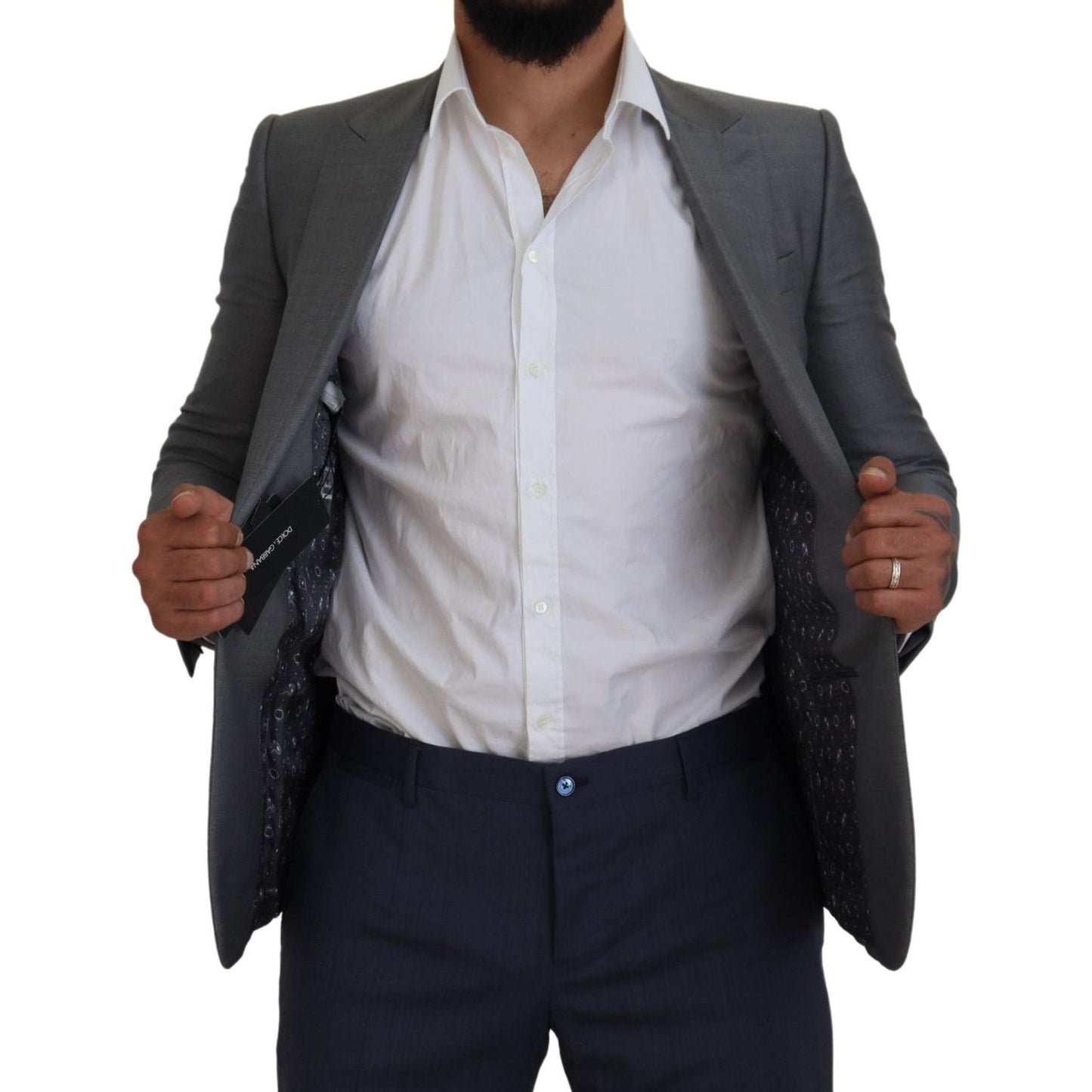 Dolce & Gabbana Elegant Light Gray Sicilia Blazer Jacket Dolce & Gabbana Gray