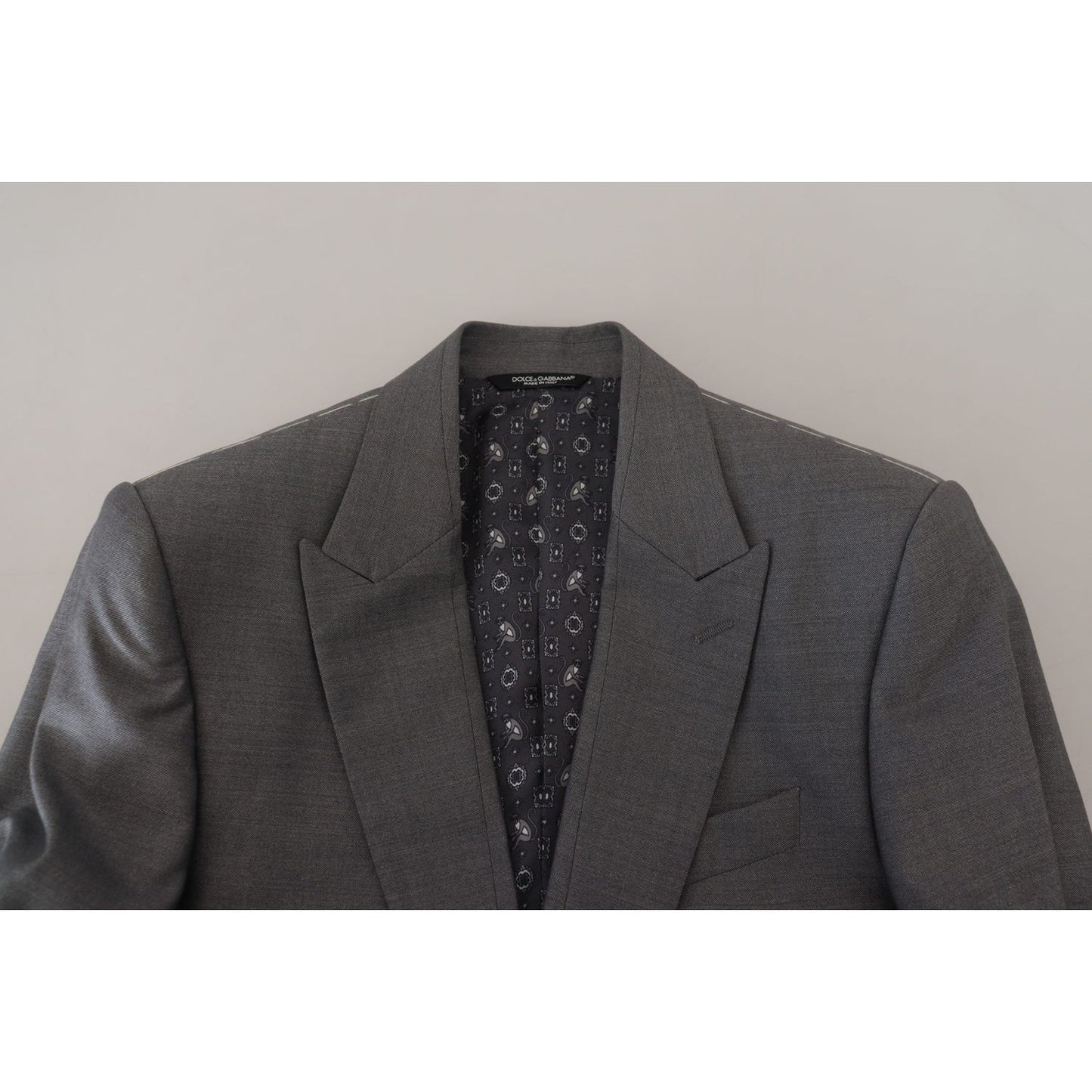 Dolce & Gabbana Elegant Light Gray Sicilia Blazer Jacket Dolce & Gabbana Gray
