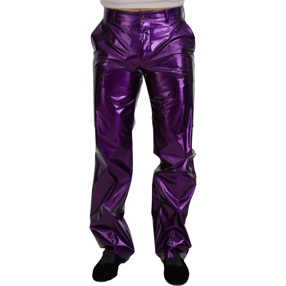 Dolce & Gabbana Purple Shining Men Casual Pants PAN74276 - 44