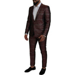 Dolce & Gabbana Bordeaux Fantasy Slim Fit Two-Piece Suit Dolce & Gabbana Black