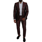 Dolce & Gabbana Bordeaux Fantasy Slim Fit Two-Piece Suit Dolce & Gabbana Black