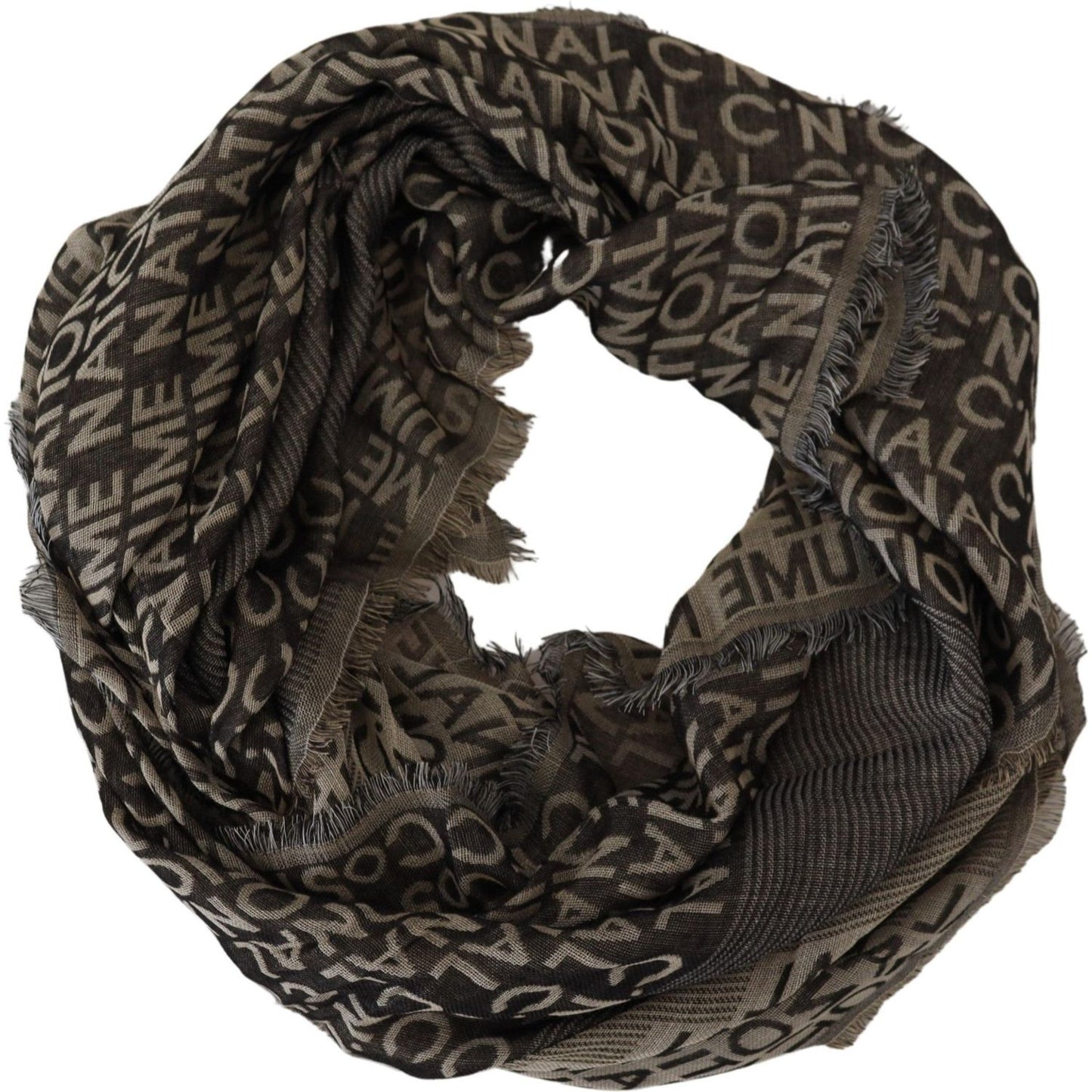 Costume National Chic Fringed Viscose-Silk Scarf Costume National Dark Slate Gray