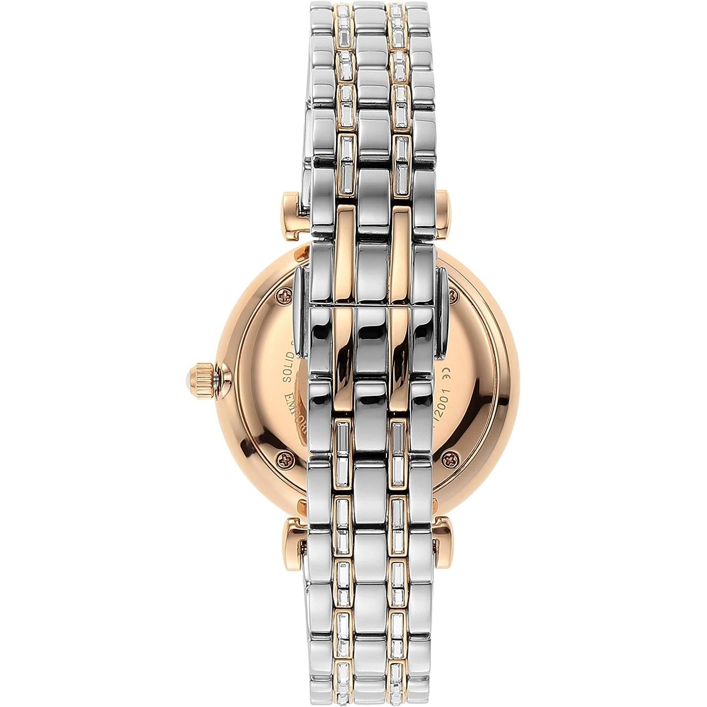 Emporio Armani Elegant Two-Tone Crystal Pave Watch Emporio Armani Light Gray