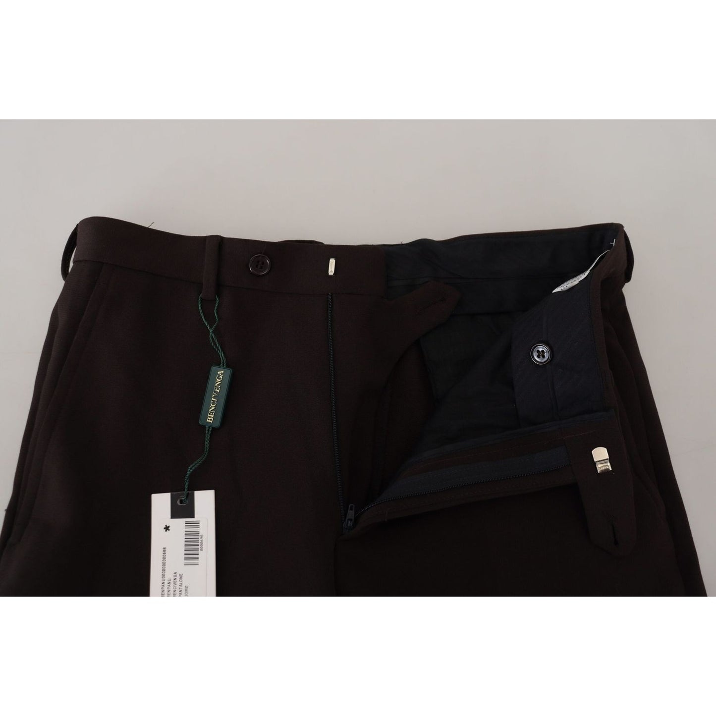 BENCIVENGA Elegant Italian Brown Pants for Men BENCIVENGA Black