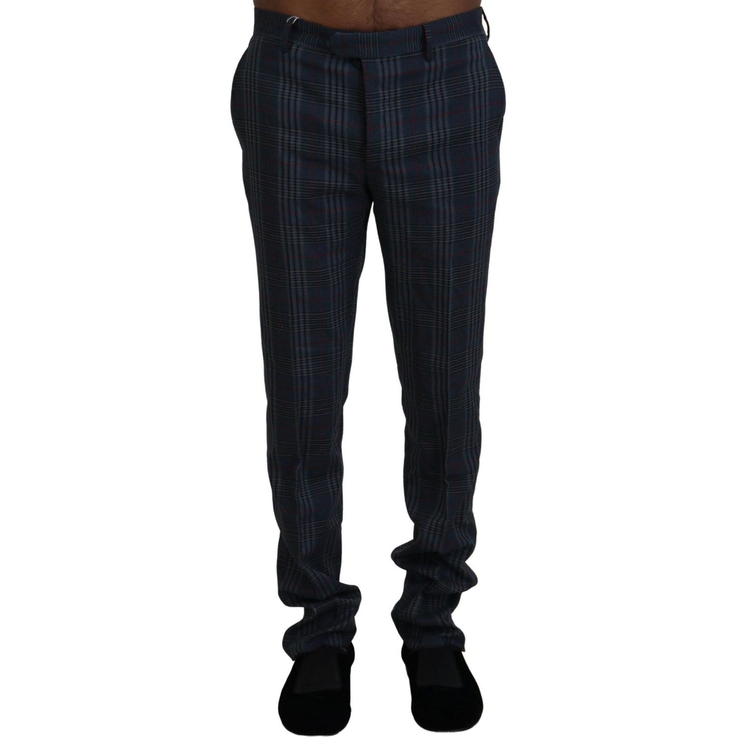 BENCIVENGA Elegant Multicolor Pure Wool Trousers BENCIVENGA Black