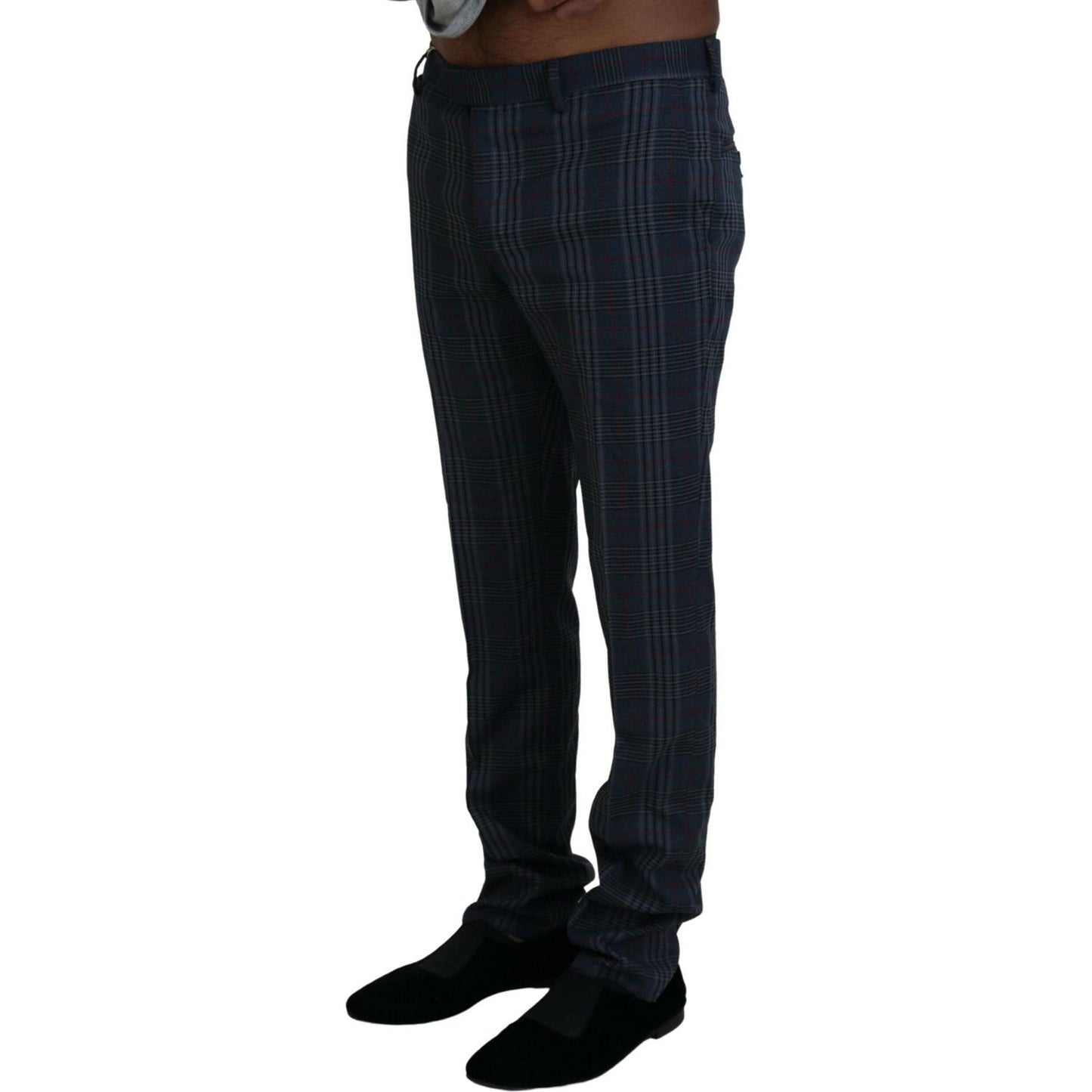 BENCIVENGA Elegant Multicolor Pure Wool Trousers BENCIVENGA Black