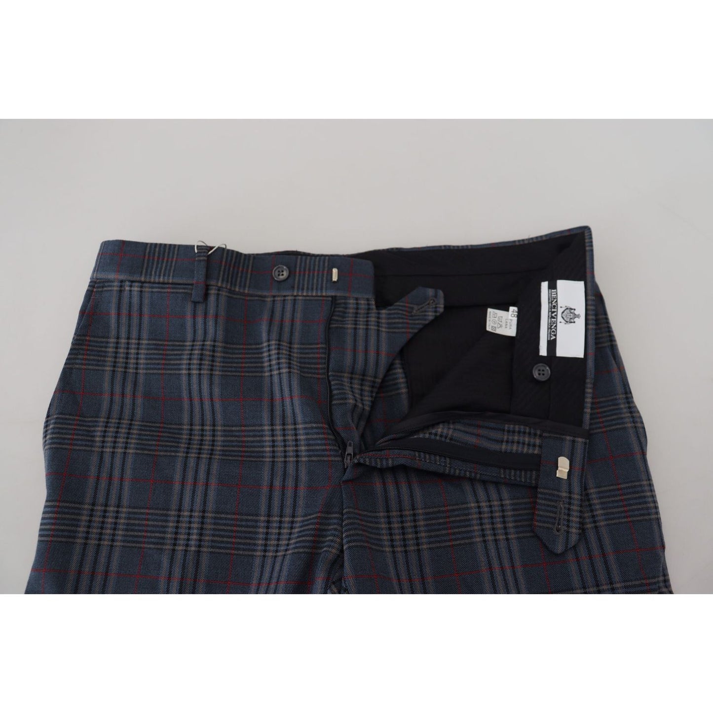 BENCIVENGA Elegant Multicolor Pure Wool Trousers BENCIVENGA Dark Slate Gray