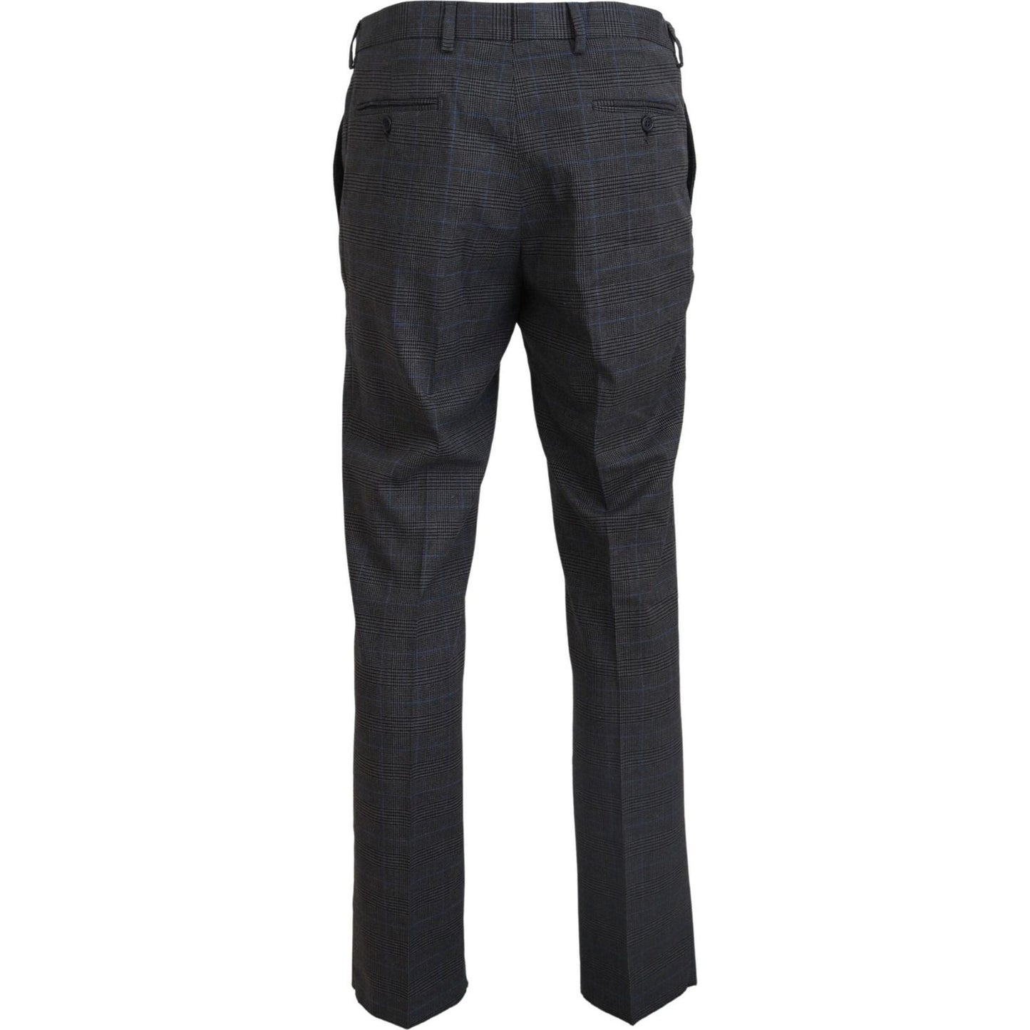BENCIVENGA Elegant Checkered Wool Dress Pants for Men BENCIVENGA Dark Slate Gray