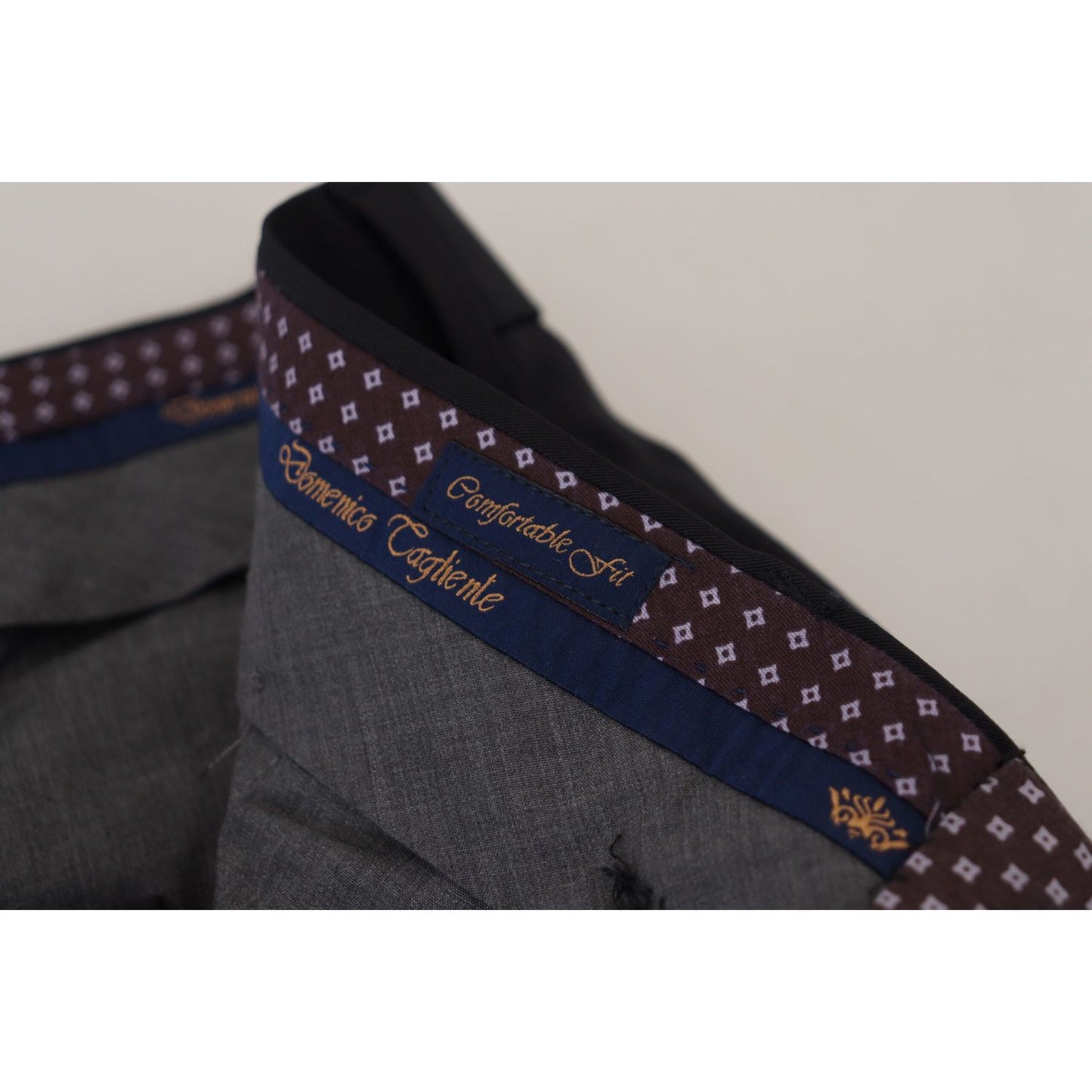 Domenico Tagliente Elegant Black Italian Dress Pants Domenico Tagliente Gray