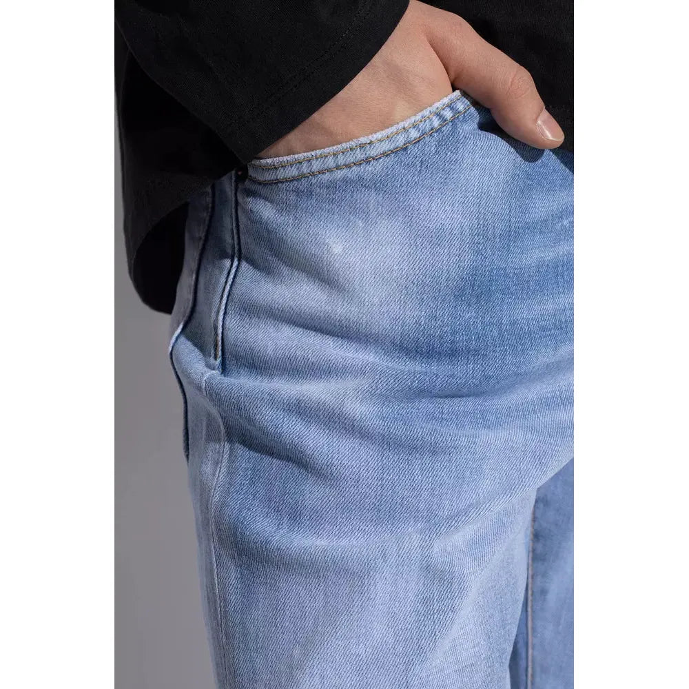 Dsquared² Light Blue Cotton Men Jeans Dsquared² Light Slate Gray