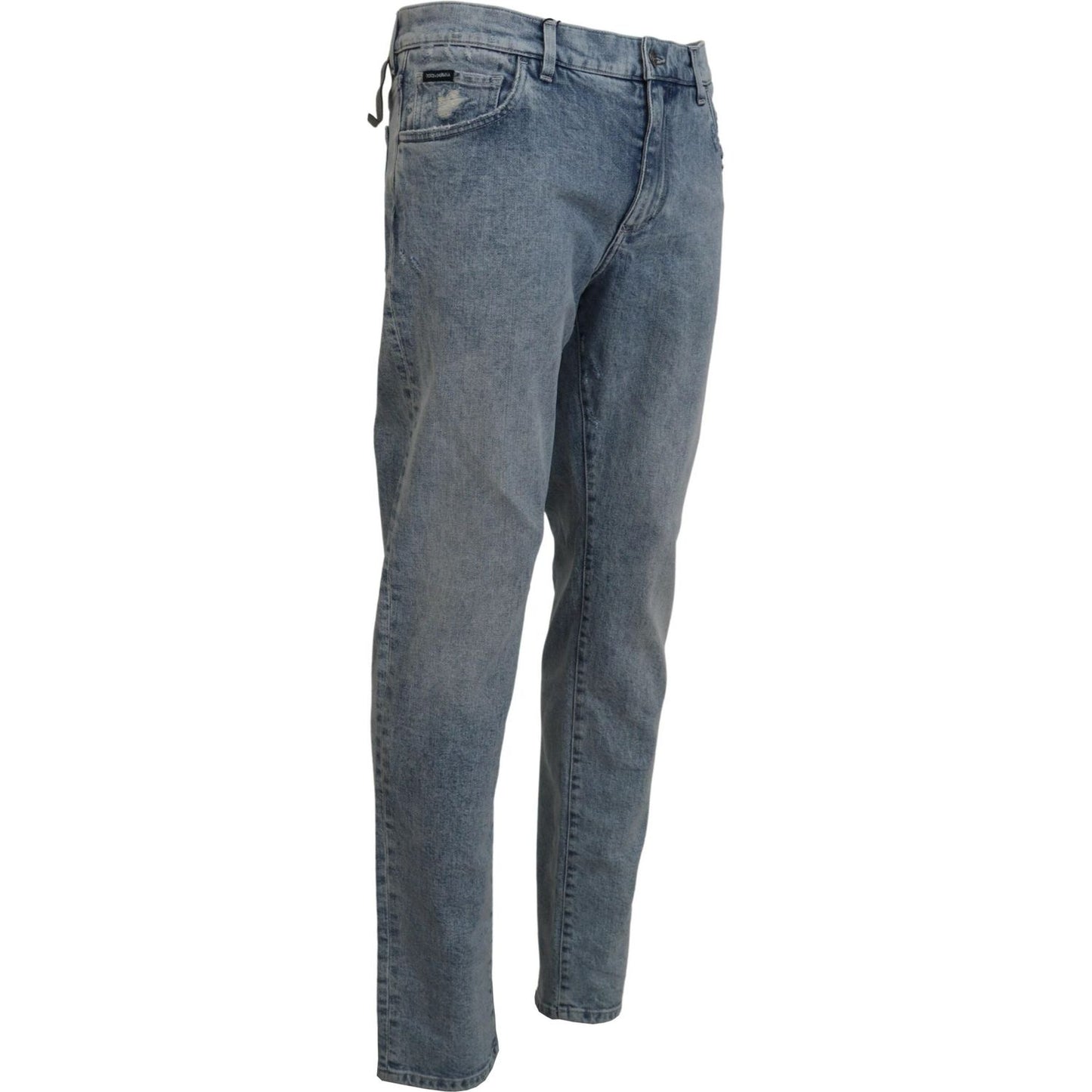 Dolce & Gabbana Elegant Slim-Fit Light Blue Denim Pants Dolce & Gabbana Dim Gray