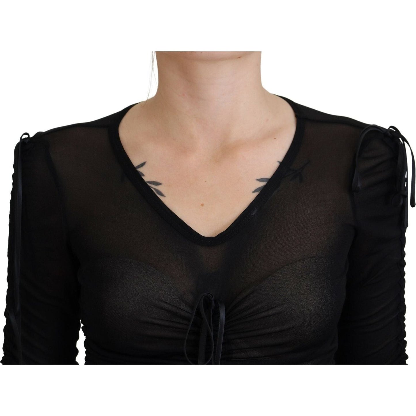 Dolce & Gabbana Elegant Black Silk Blend Bodycon Dress Dolce & Gabbana Rosy Brown