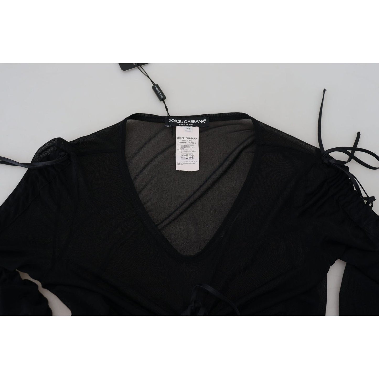 Dolce & Gabbana Elegant Black Silk Blend Bodycon Dress Dolce & Gabbana Black