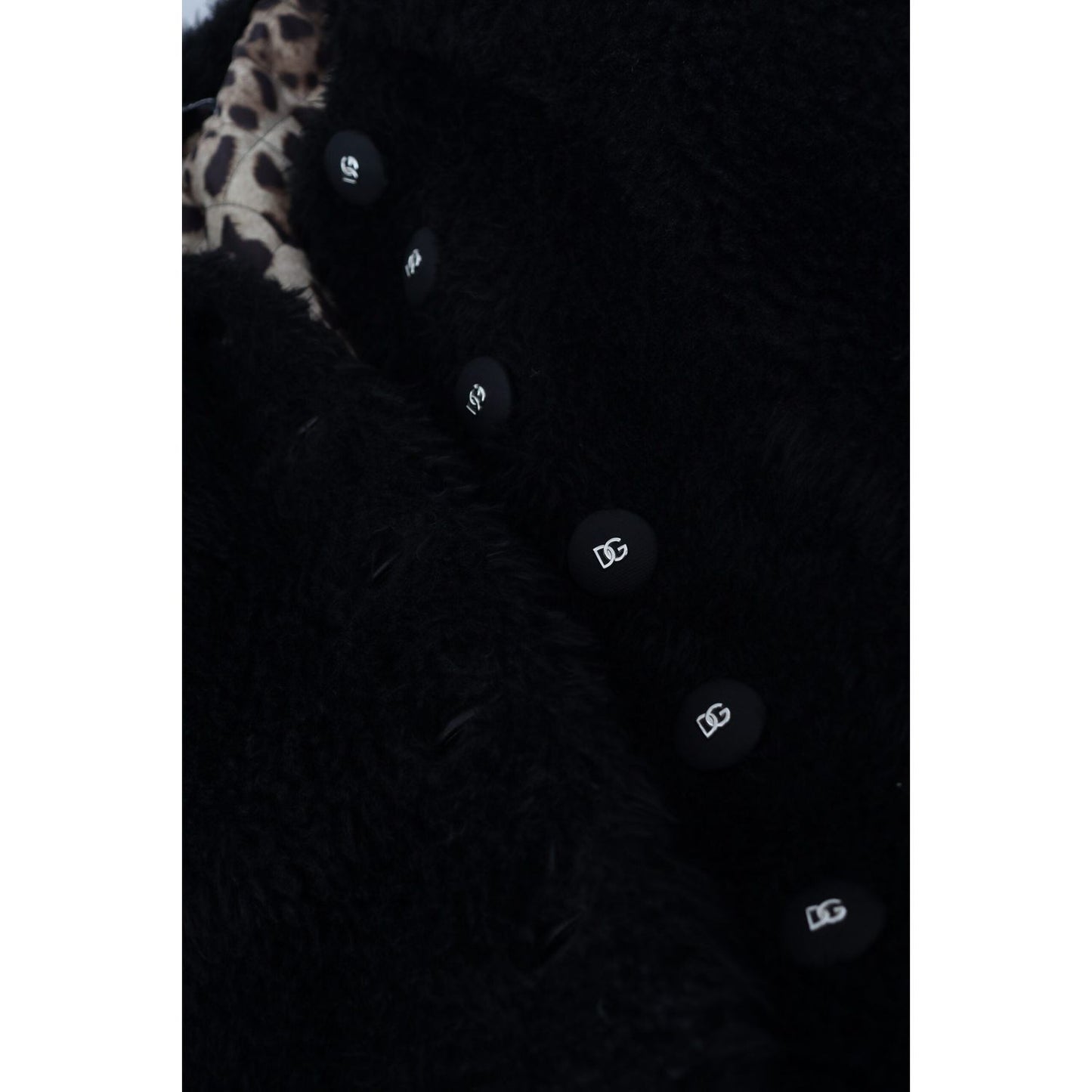 Dolce & Gabbana Elegant Black Cashmere Blend Overcoat Jacket Dolce & Gabbana Black
