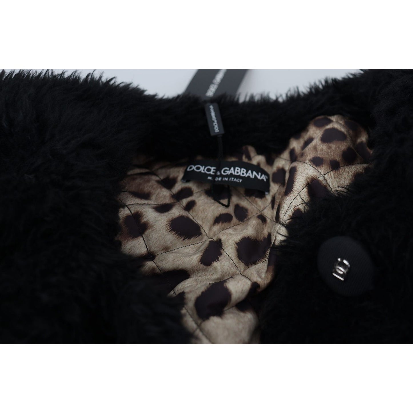 Dolce & Gabbana Elegant Black Cashmere Blend Overcoat Jacket Dolce & Gabbana Black
