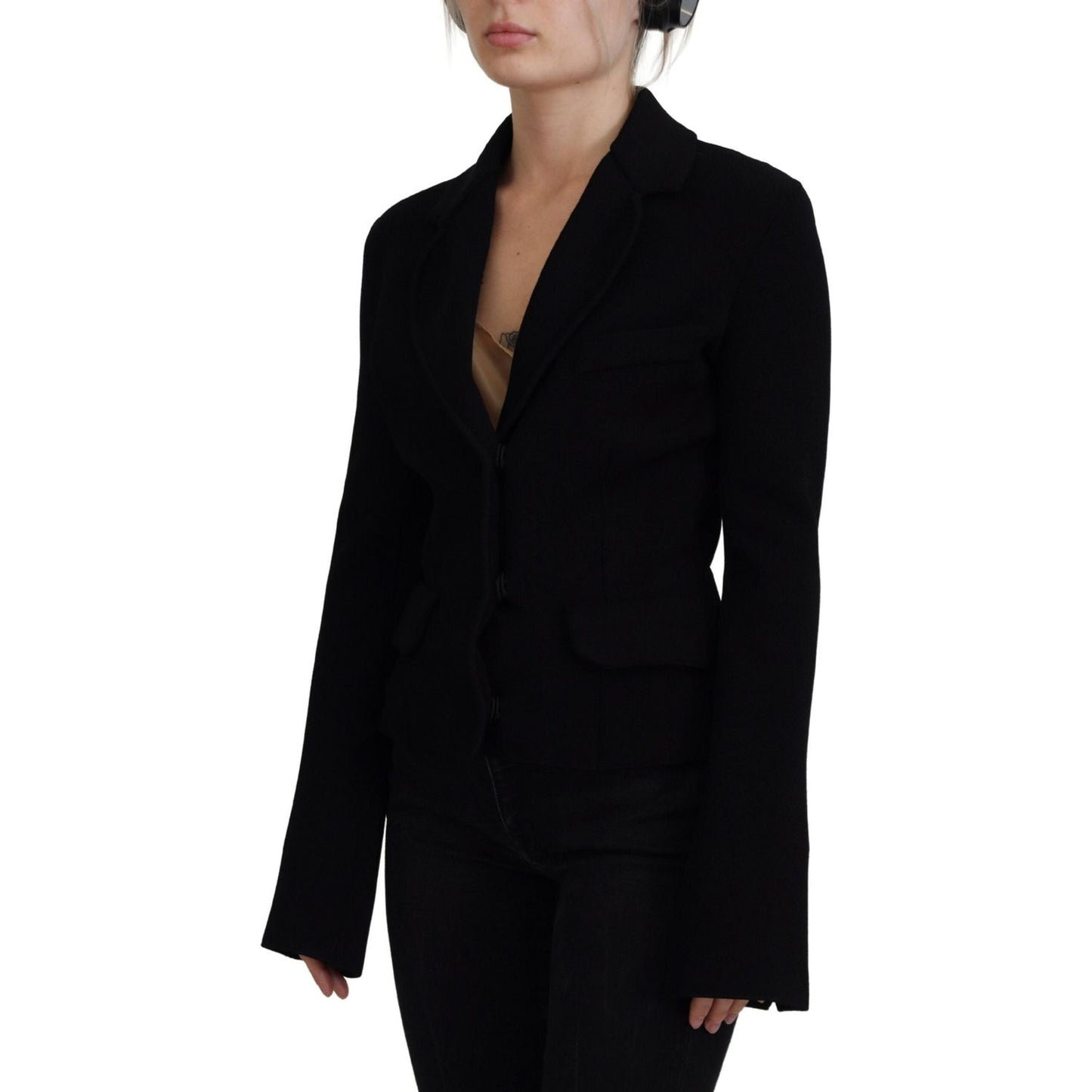 Dolce & Gabbana Elegant Black Long Sleeve Jacket Dolce & Gabbana Black