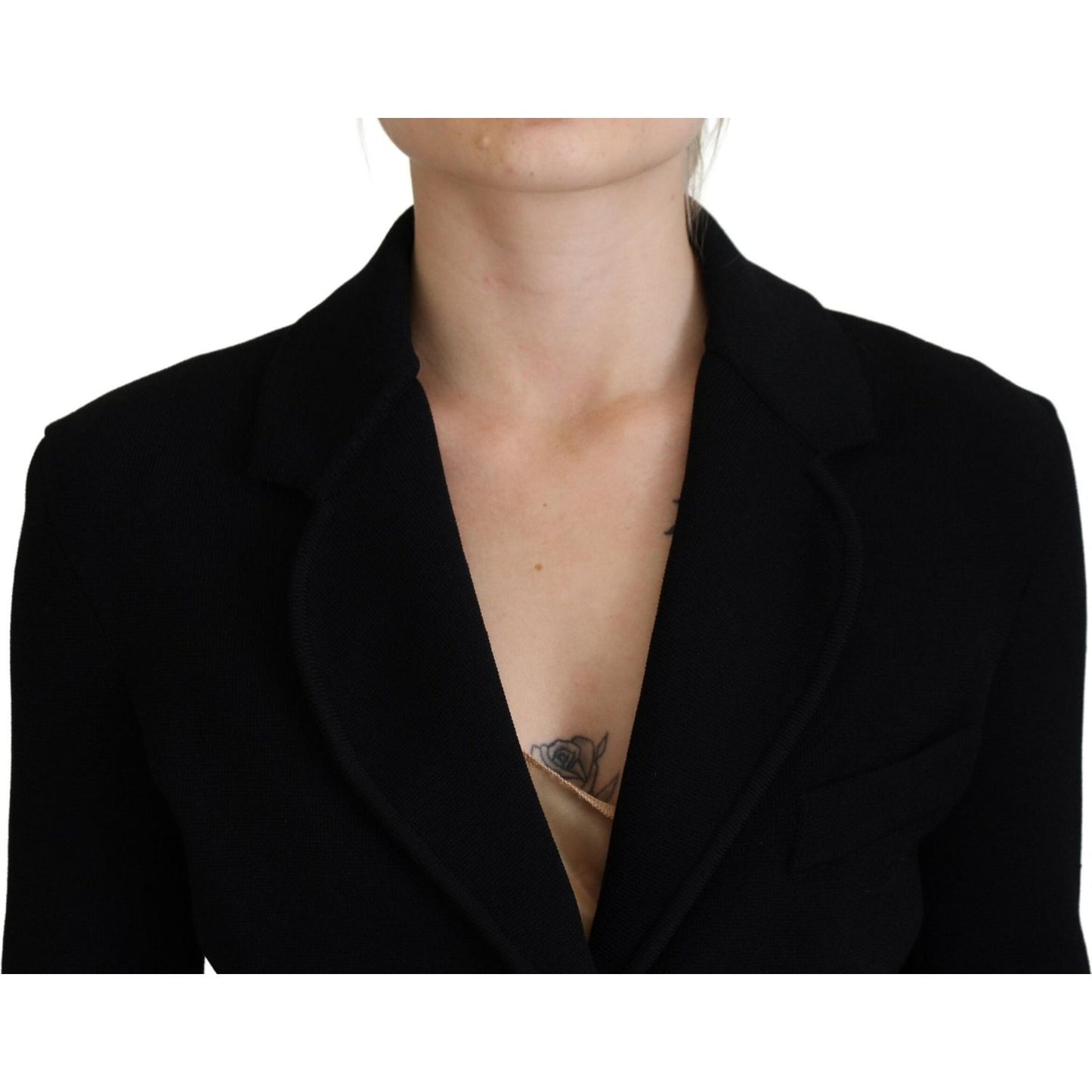 Dolce & Gabbana Elegant Black Long Sleeve Jacket Dolce & Gabbana Rosy Brown