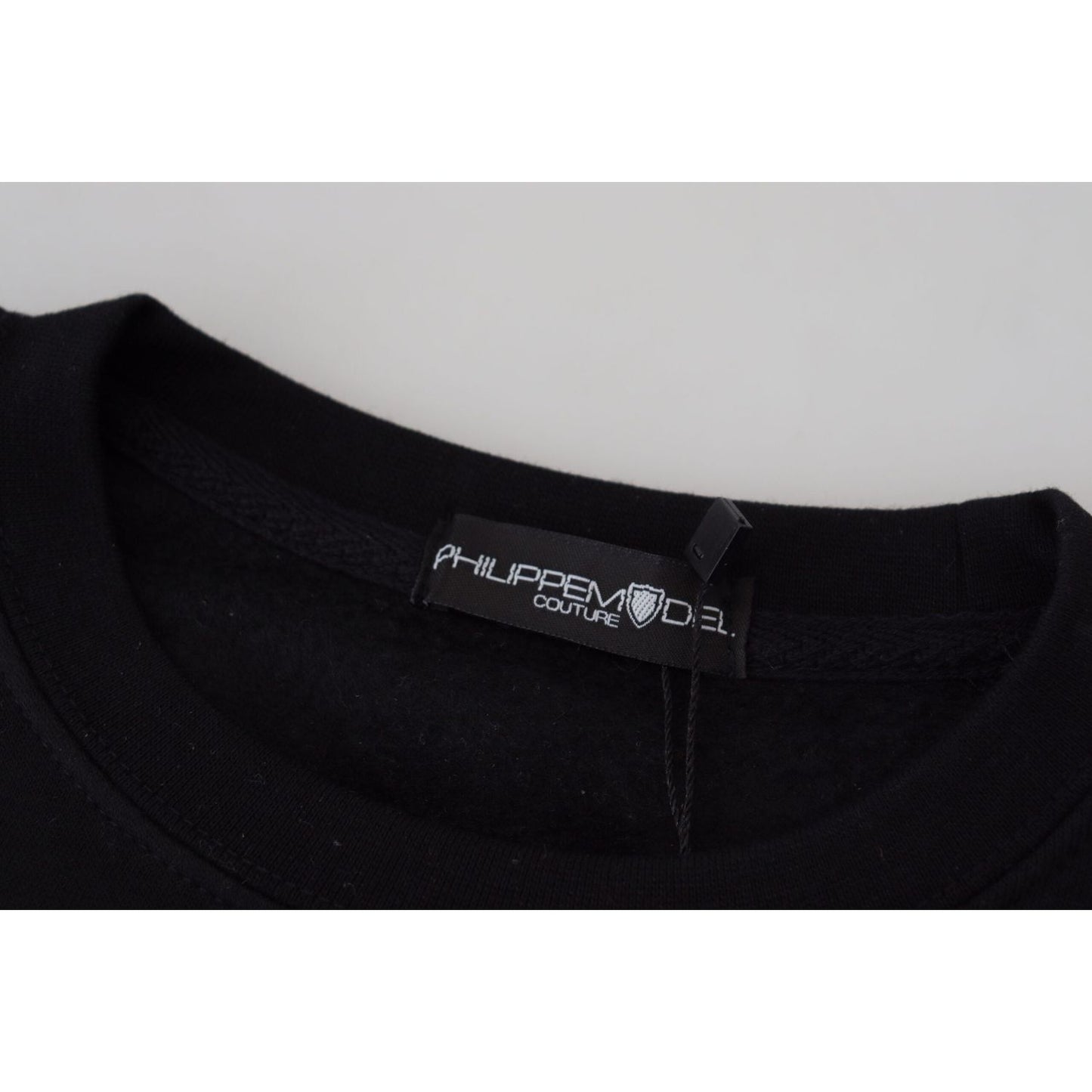 Philippe Model Chic Black Printed Cotton Sweater Philippe Model Black