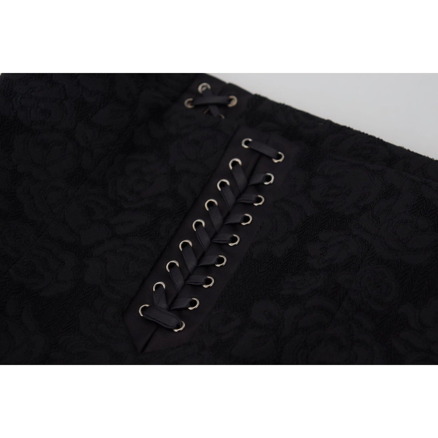 Dolce & Gabbana Elegant Black High-Waist Silk-Lined Skirt Dolce & Gabbana Black