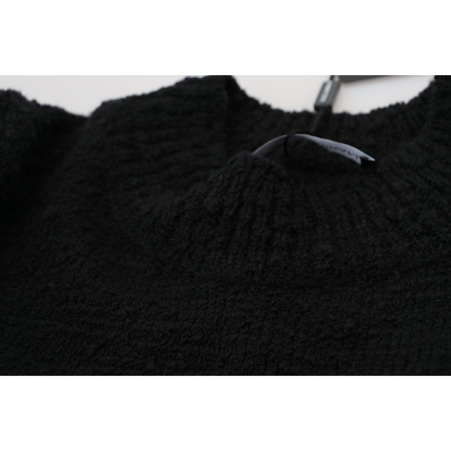 Dolce & Gabbana Elegant Virgin Wool Pullover Sweater Dolce & Gabbana Black