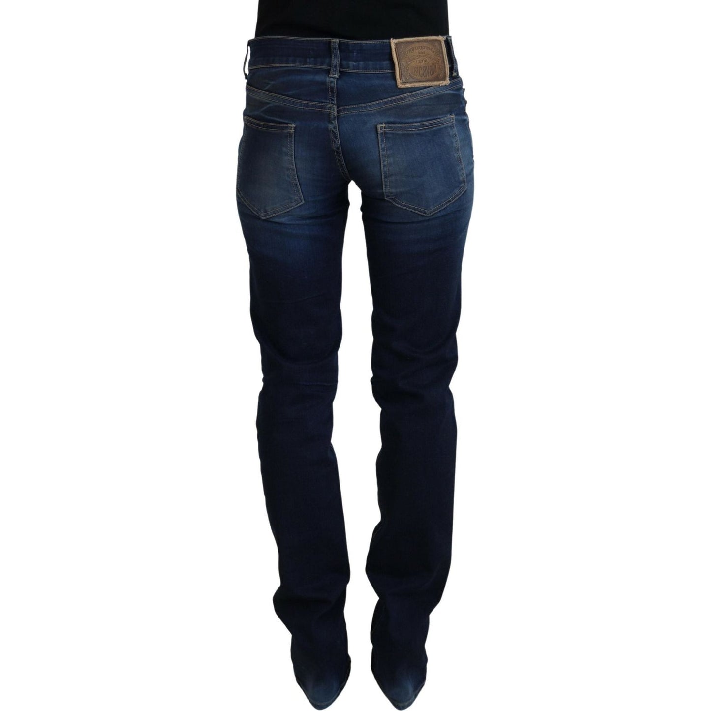 Just Cavalli Chic Low Waist Denim Pants in Blue Just Cavalli Black
