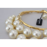 Dolce & Gabbana Dolce & Gabbana Elegant Faux Pearl Embellished Gold Choker SMY101066 1728,67345645728,Dolce & Gabbana,Jewelry,Necklaces - Women - Jewelry,New with tags,White,Women,Women - Jewelry