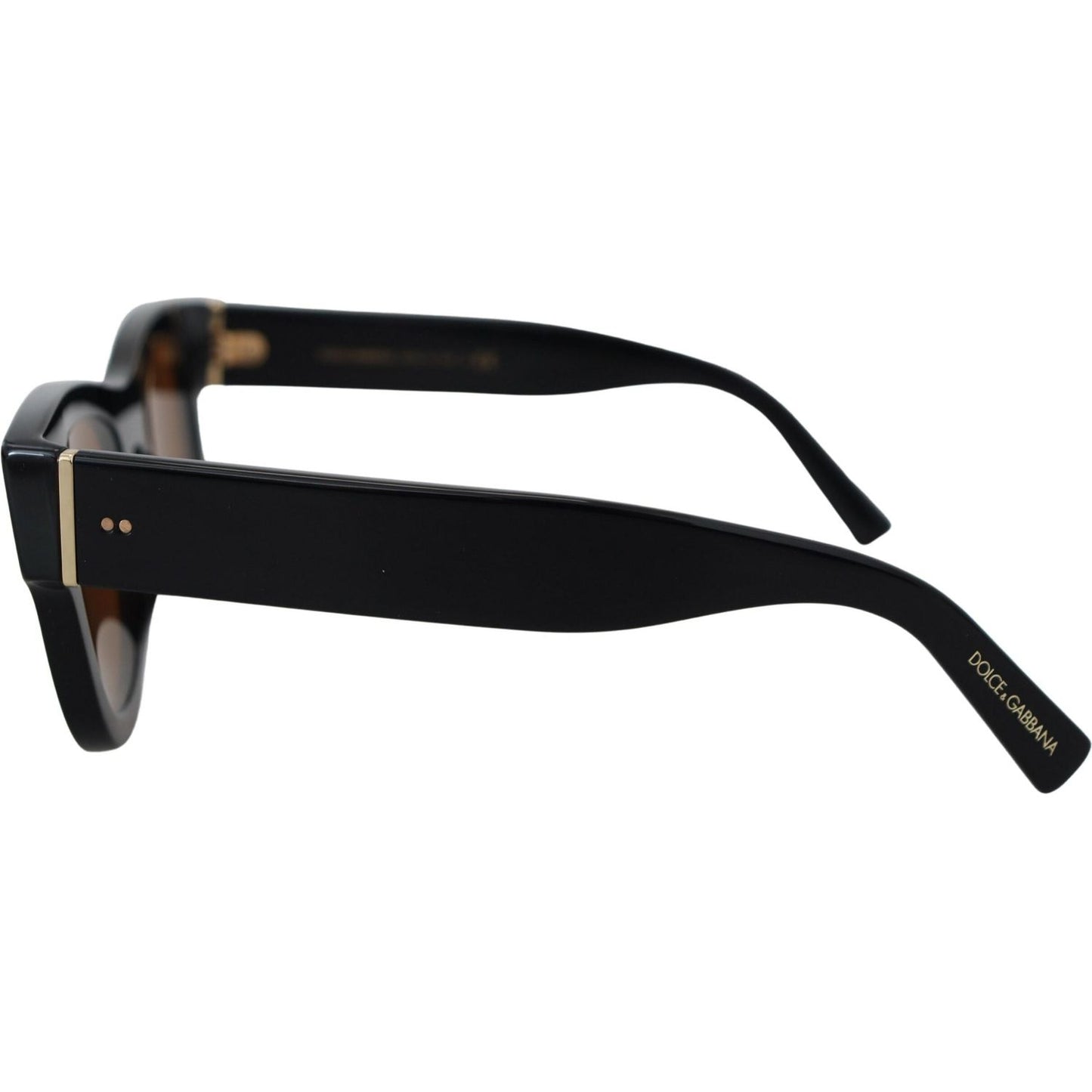 Dolce & Gabbana Chic Brown Acetate Sunglasses Dolce & Gabbana Black