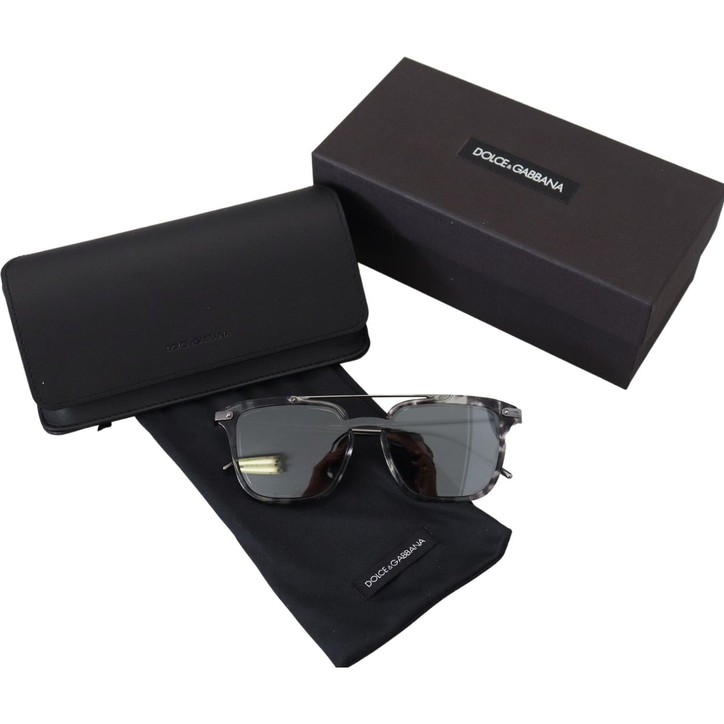 Dolce & Gabbana Stunning Grey Acetate Sunglasses Dolce & Gabbana Dark Slate Gray