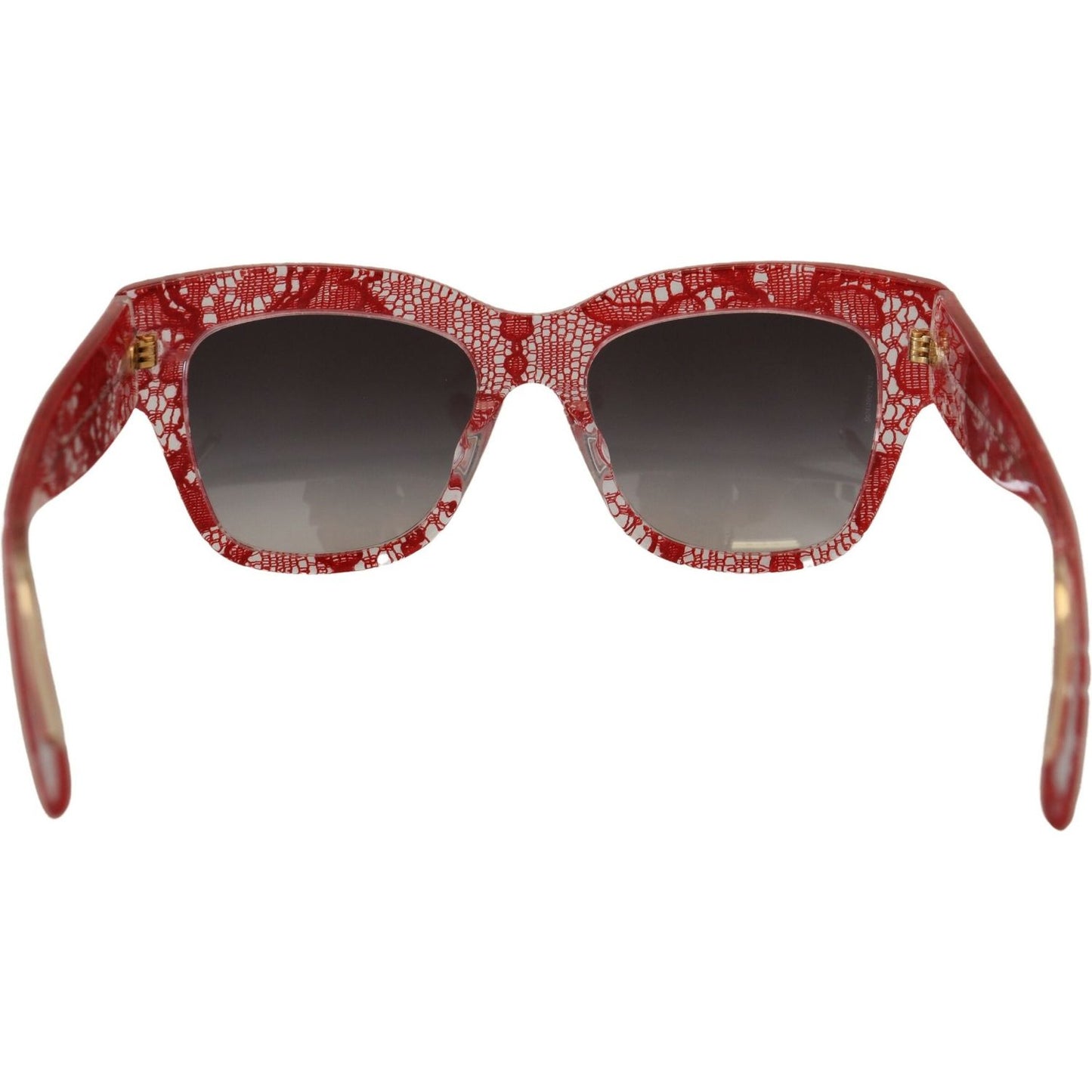 Dolce & Gabbana Elegant Red Lace Detail Sunglasses Dolce & Gabbana Sienna