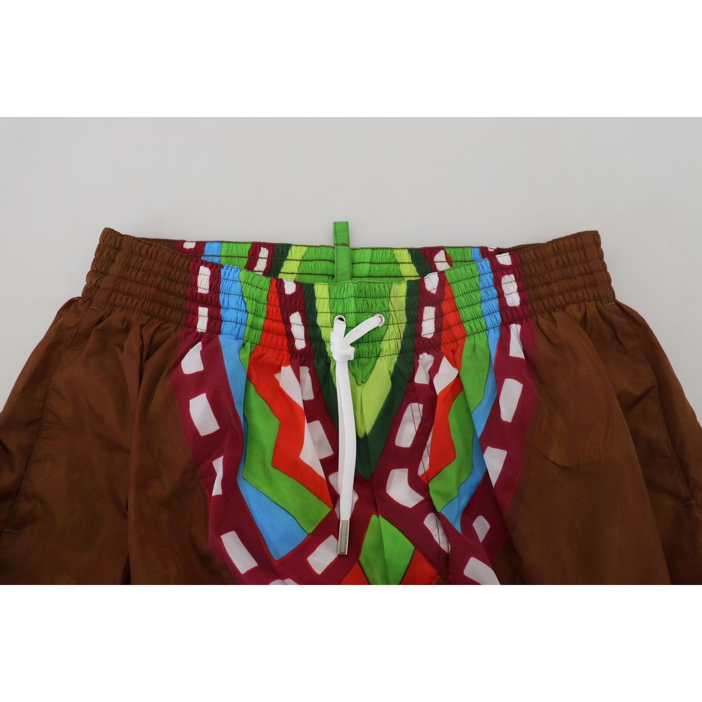 Dsquared² Exclusive Multicolor Printed Swim Shorts Dsquared² Saddle Brown