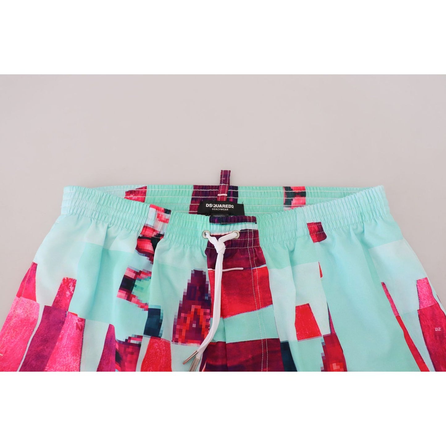 Dsquared² Multicolor Printed Swim Shorts Boxer Dsquared² Light Gray