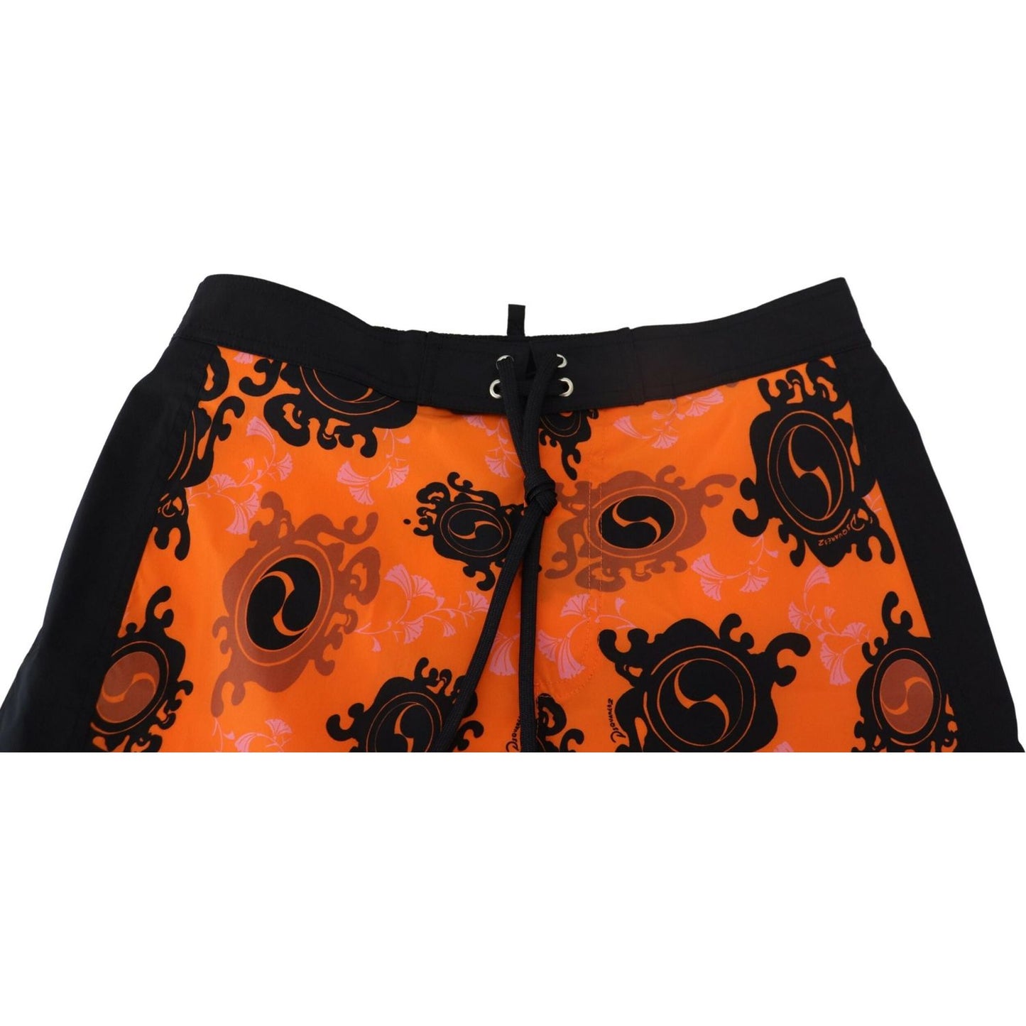 Dsquared² Chic Orange Swim Shorts Boxer for Men Dsquared² Black