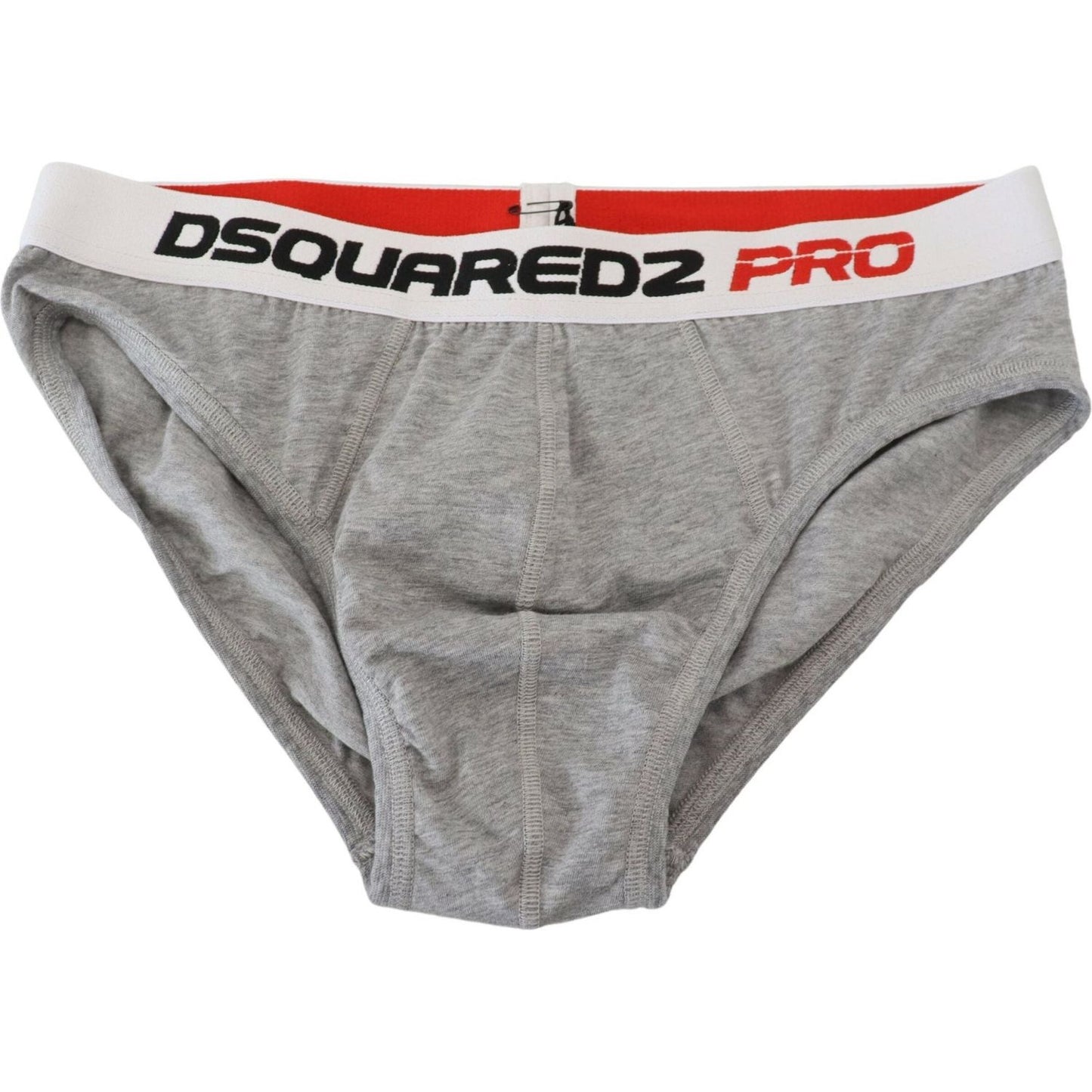 Dsquared² Elegant Gray Cotton Stretch Briefs Dsquared² Light Slate Gray