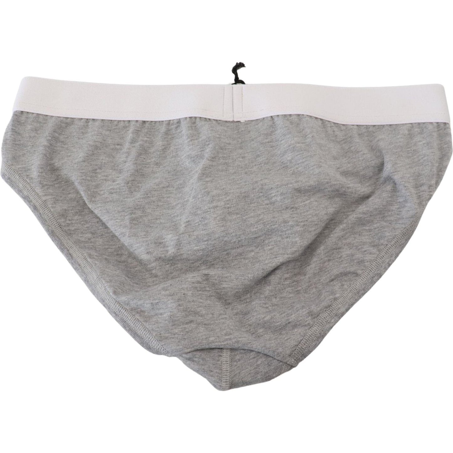 Dsquared² Elegant Gray Cotton Stretch Briefs Dsquared² Dark Gray