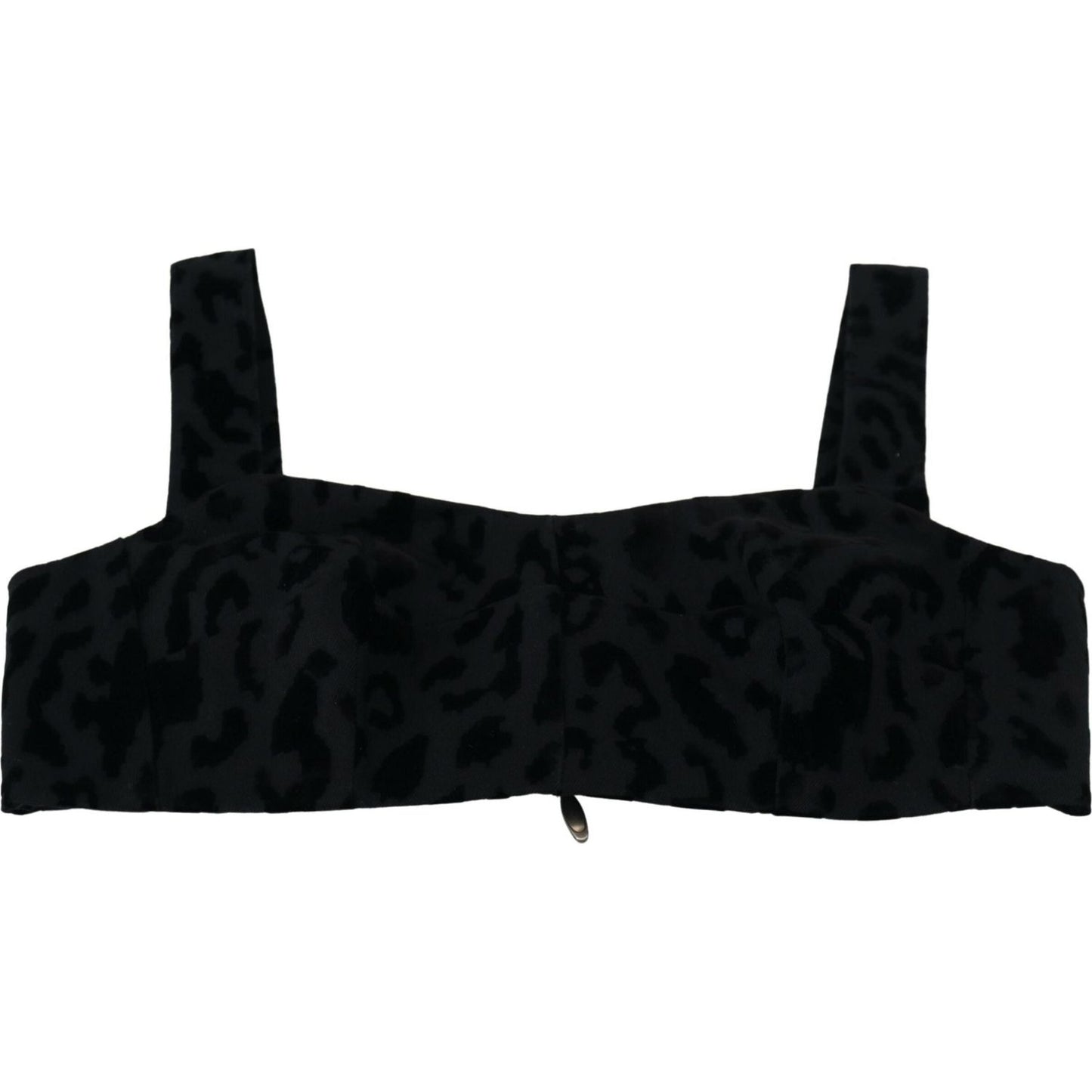Dolce & Gabbana Elegant Black Cotton Blend Bustier Corset Top Dolce & Gabbana Black